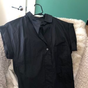 J Crew Black Poplin Dress